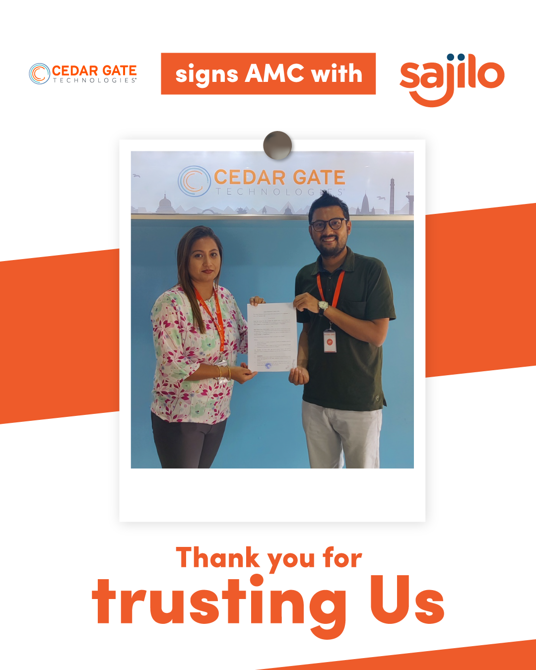 Sajilo Sewa signed AMC with Cedar Gate