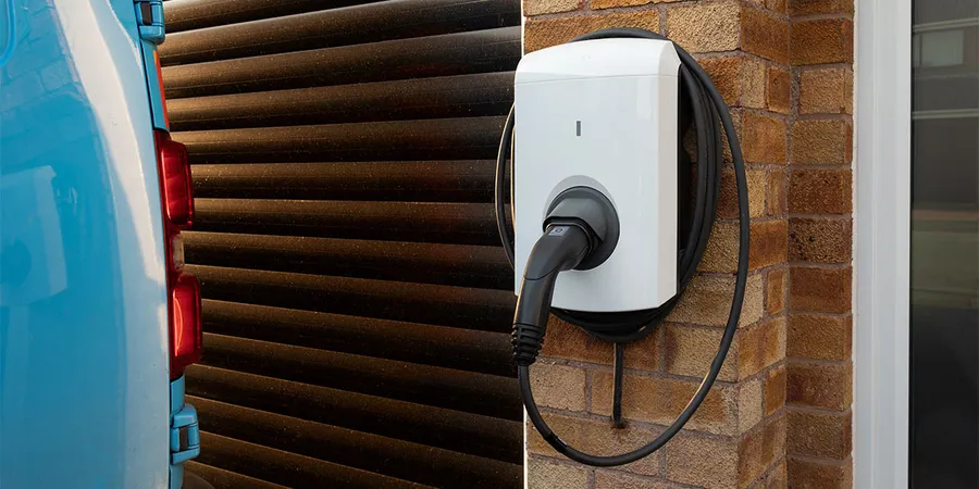 Image showing EV charging station installation at home